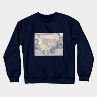 First Japanese Buddhist World Map Europe America Africa Crewneck Sweatshirt